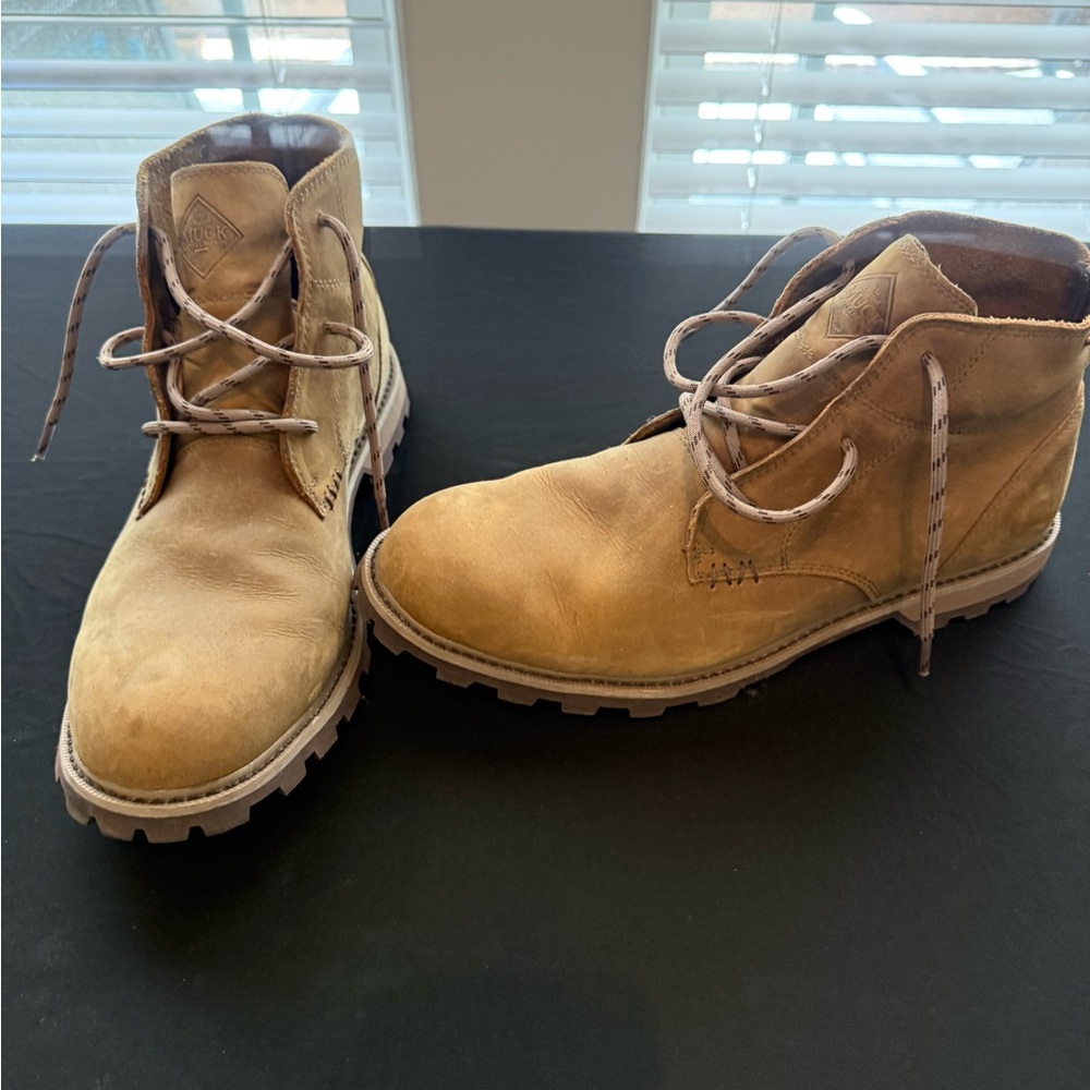 Muck Men's Tan Leather Boots - Picture 2 of 4